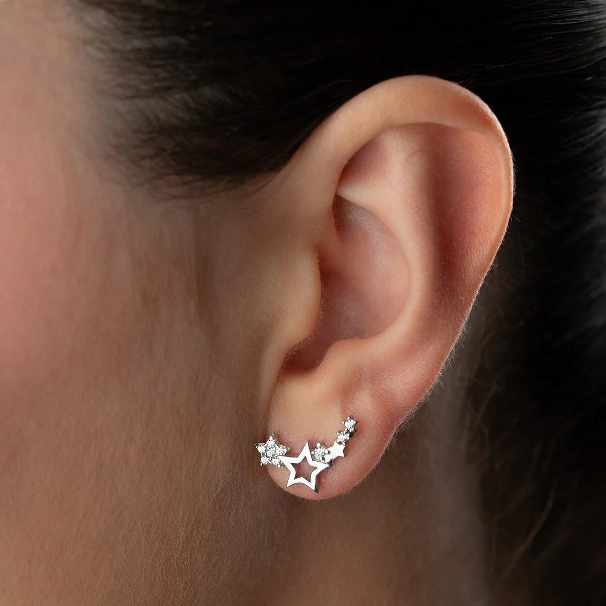 Oorbellen met Sterren – 925 Zilver