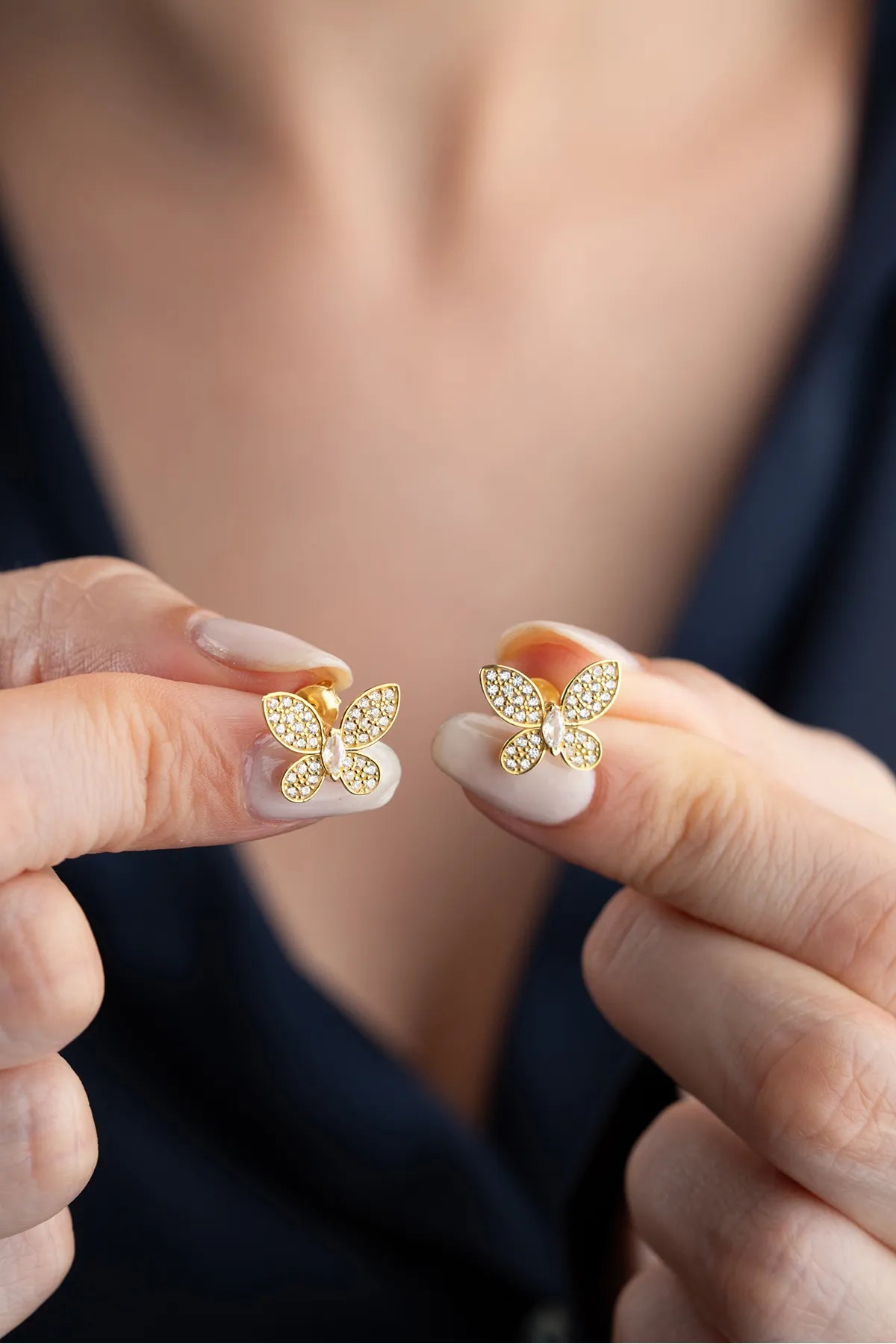925 Sterling Zilveren Vlinder Oorbellen