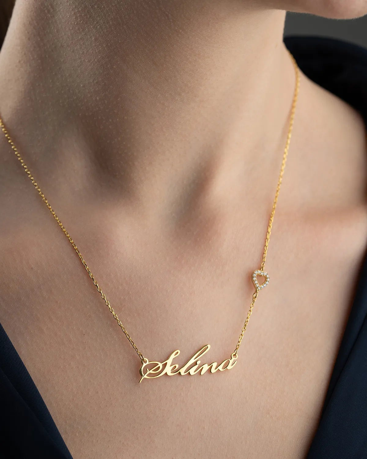 Naamketting met Hart – 925 Sterling Zilver