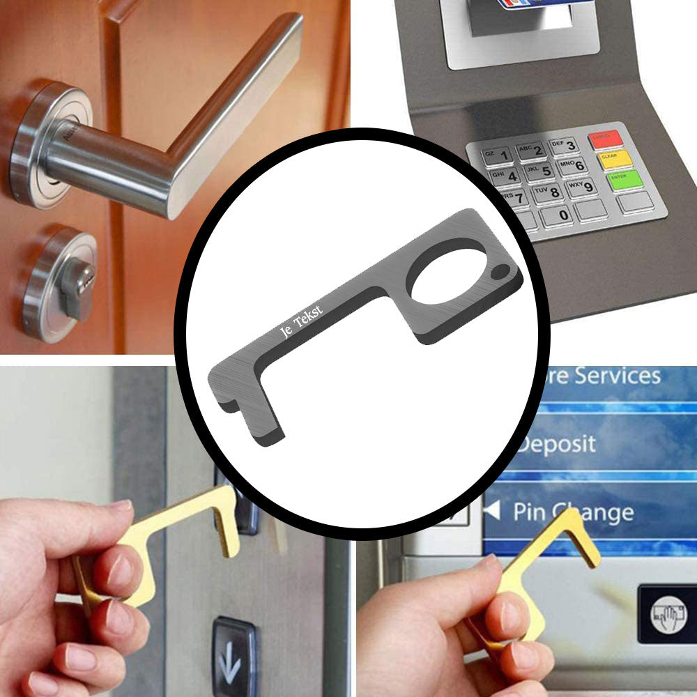 No touch key sleutelhanger met gravering AC20041