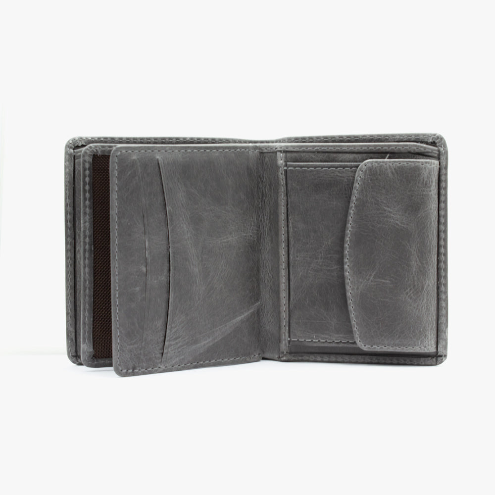 Grijze Leren Portemonnee BLW703-G