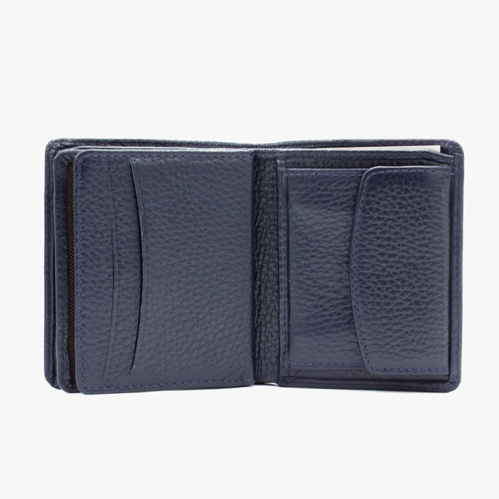 Donker Blauwe Leren Portemonnee BLW703-L