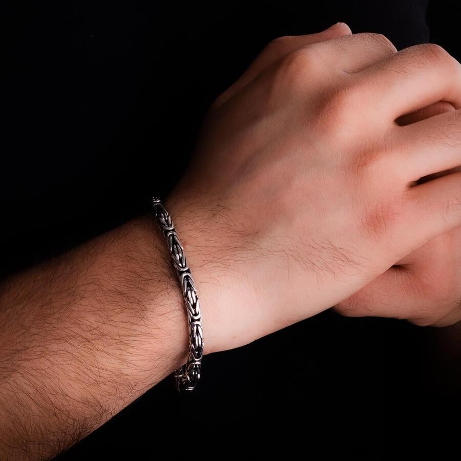 925 Sterling Zilveren Koningsschakel Armband (5mm-21cm)