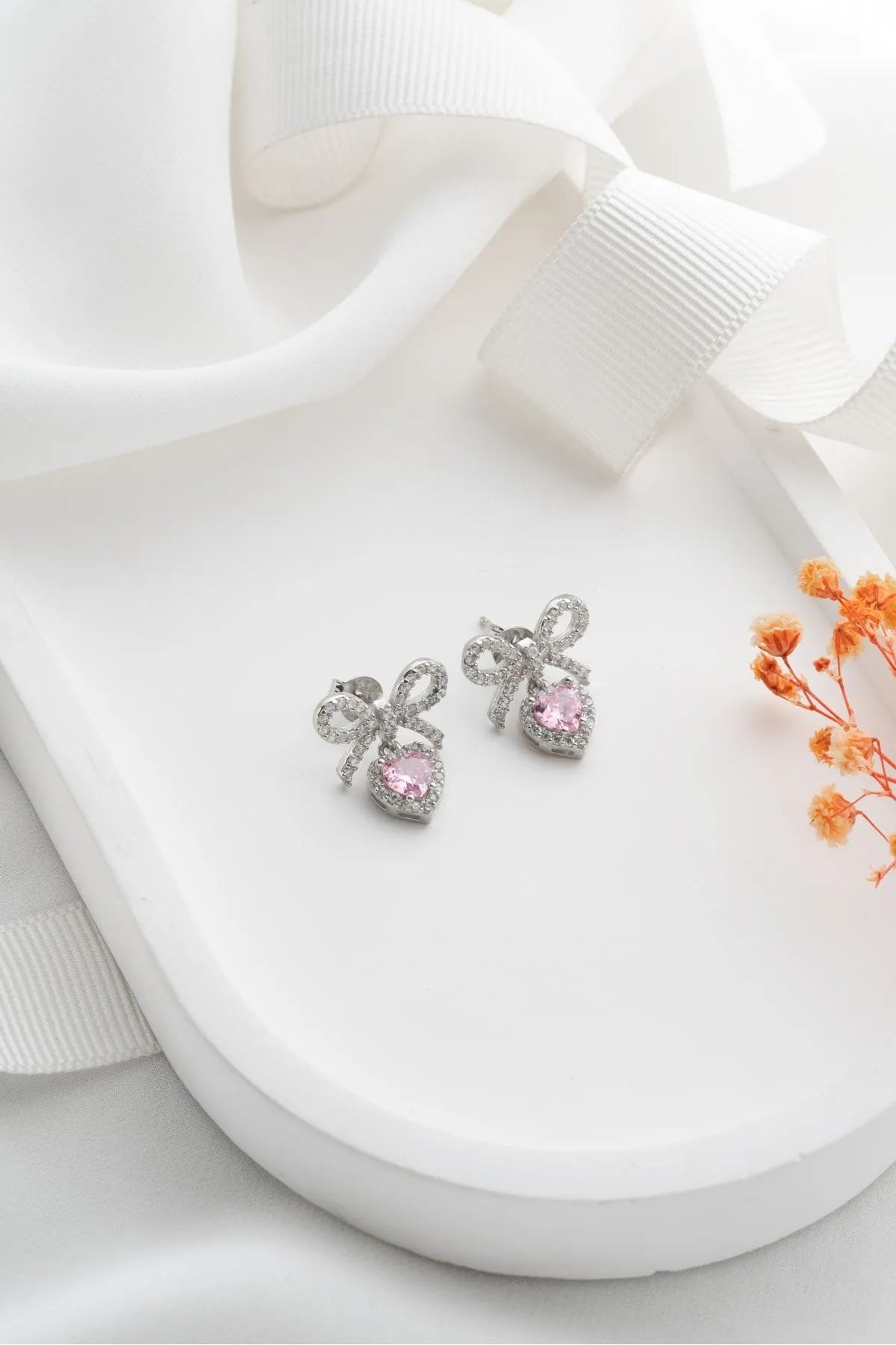 Sweetheart Bow – 925 Sterling Zilver Oorbellen