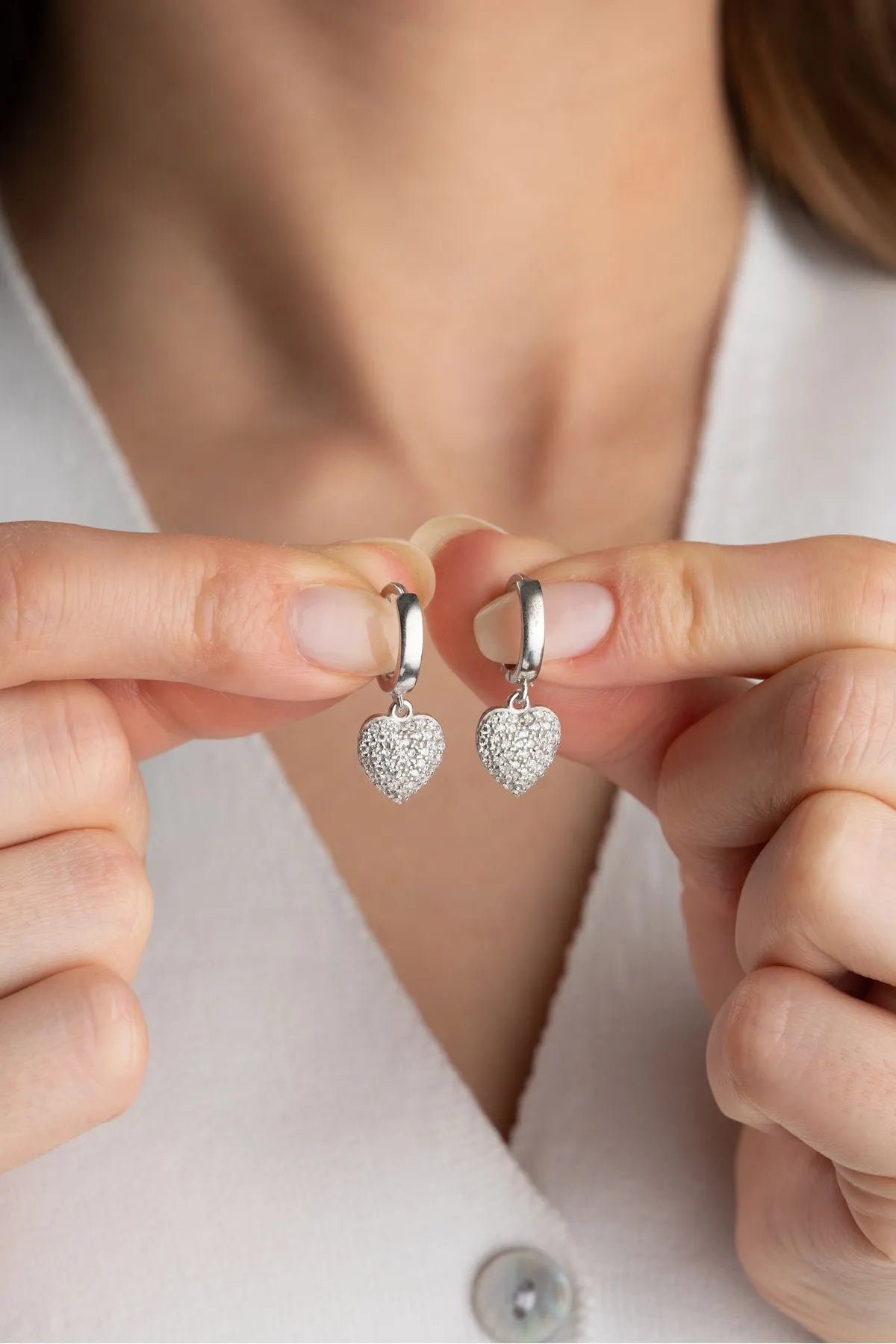 Heart Spark – 925 Sterling Zilver Oorbellen