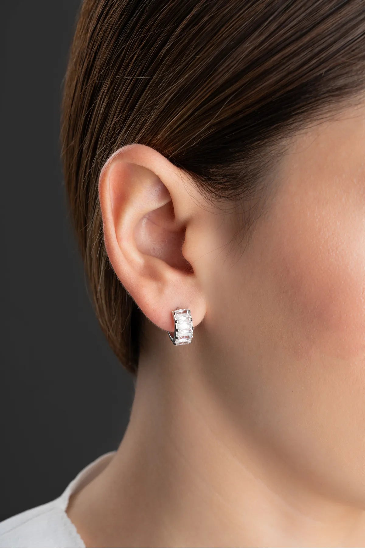 Lumière Hoop Oorbellen – 925 Zilver & Baget Zirkonia