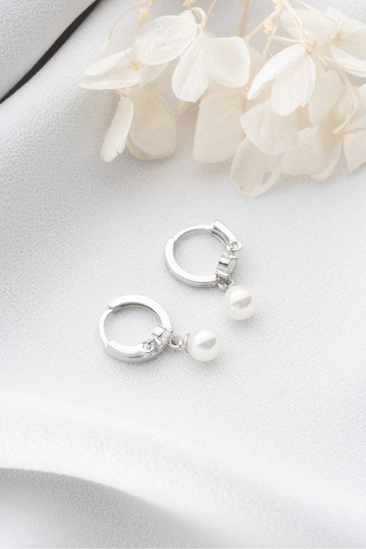 Pearl Duo Oorbellen – 925 Zilver & Zirkonia