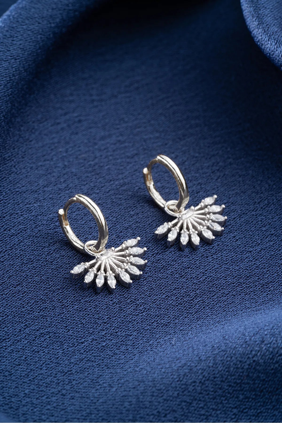 Sunburst Oorbellen – 925 Zilver & Verguld met Zirkonia