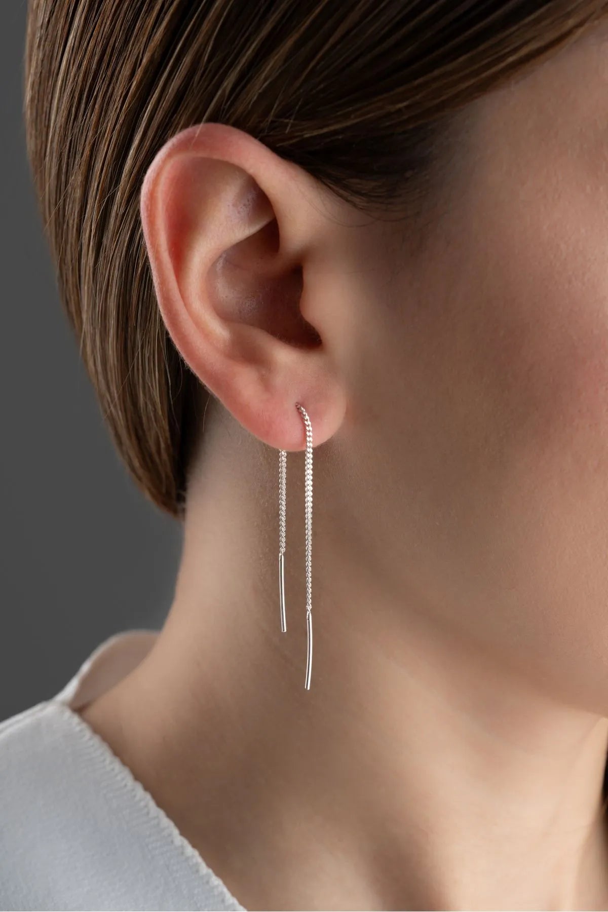 Linea Draadoor Oorbellen – 925 Zilver