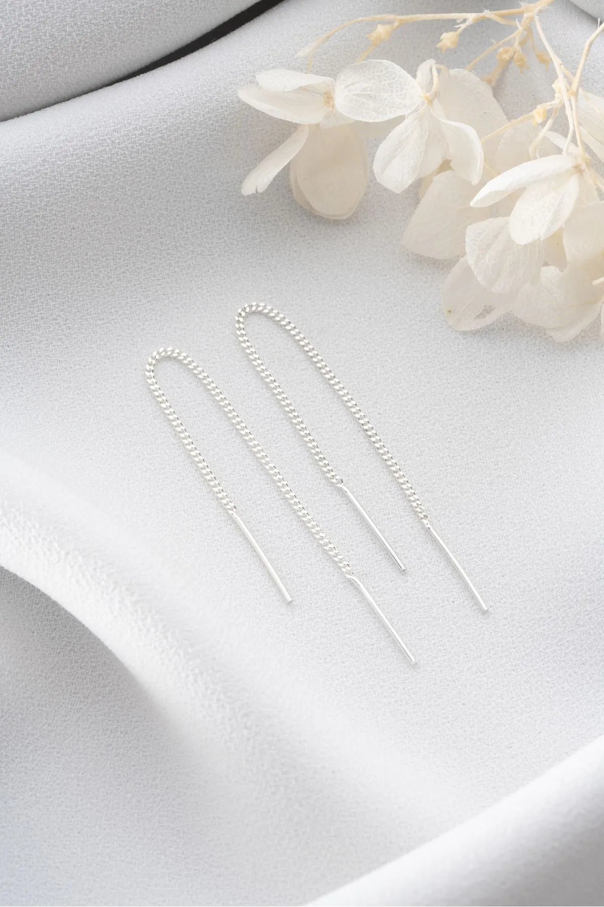 Linea Draadoor Oorbellen – 925 Zilver