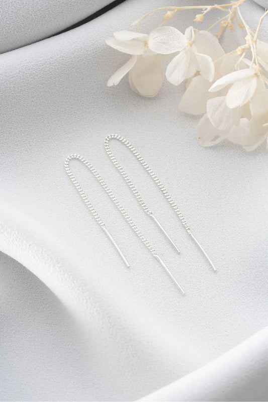 Linea Draadoor Oorbellen – 925 Zilver