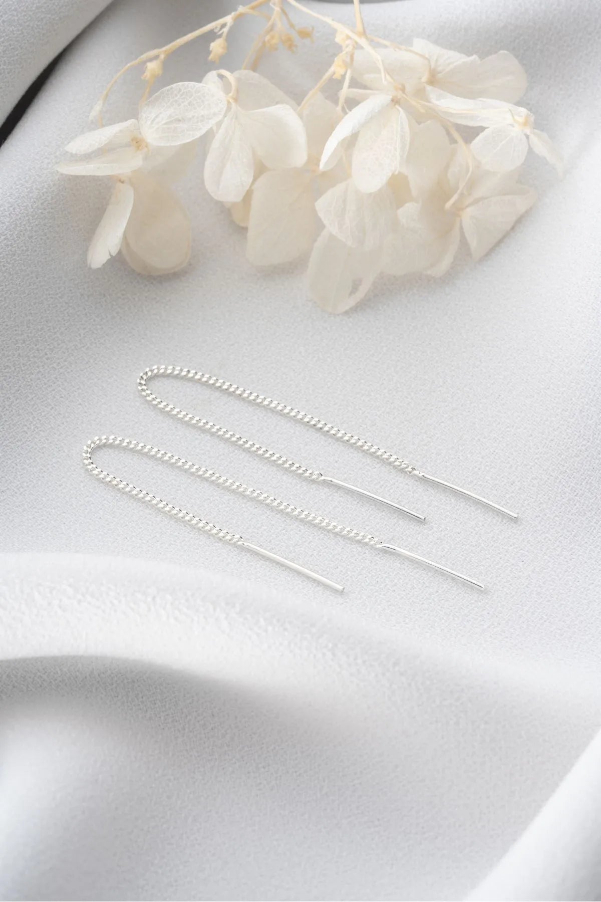 Linea Draadoor Oorbellen – 925 Zilver