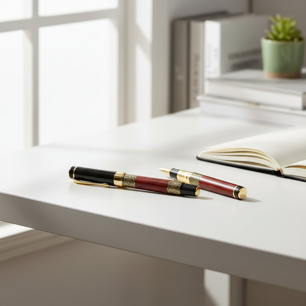 Gepersonaliseerde Pen - Schrijfset met Gegraveerde Houten Doosje BLP1217R