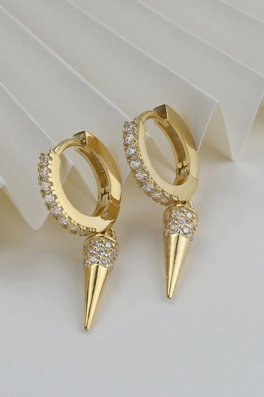 Golden Edge – 925 Sterling Zilver Oorbellen