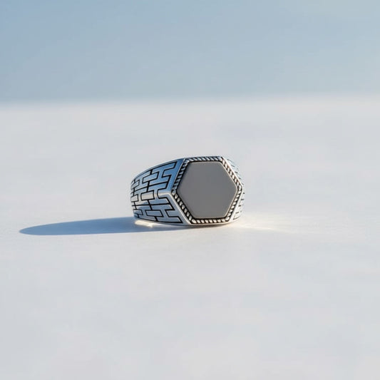 Zilveren Heren Ring Met Onyx
