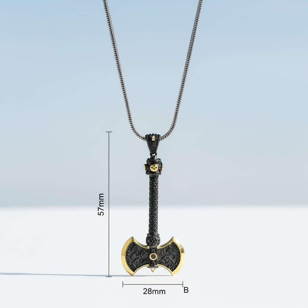By LYDIAN Zilveren Ketting met bijl hanger ARLNM008