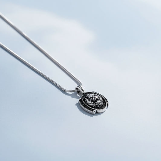 925 Zilver Herenketting met Leeuw Hanger en Microstenen