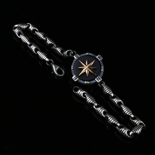 Kompas Herenarmband | 925 Zilver