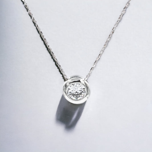 Solitaire kettinghanger in zilver