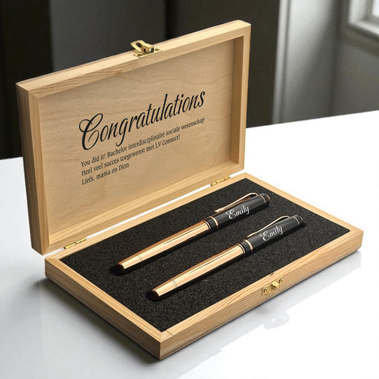 Gepersonaliseerde Penset - Schrijfset met Doosje 1219R