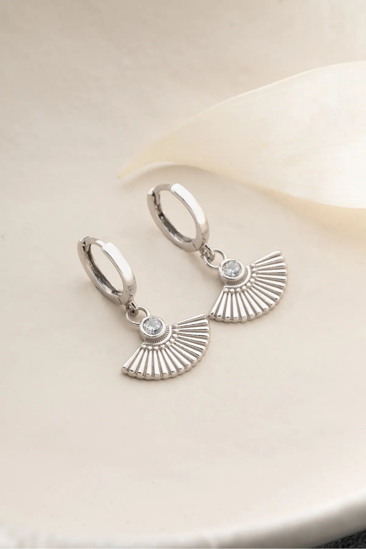925 Sterling Zilveren Oorbellen met Witte Zirkonia
