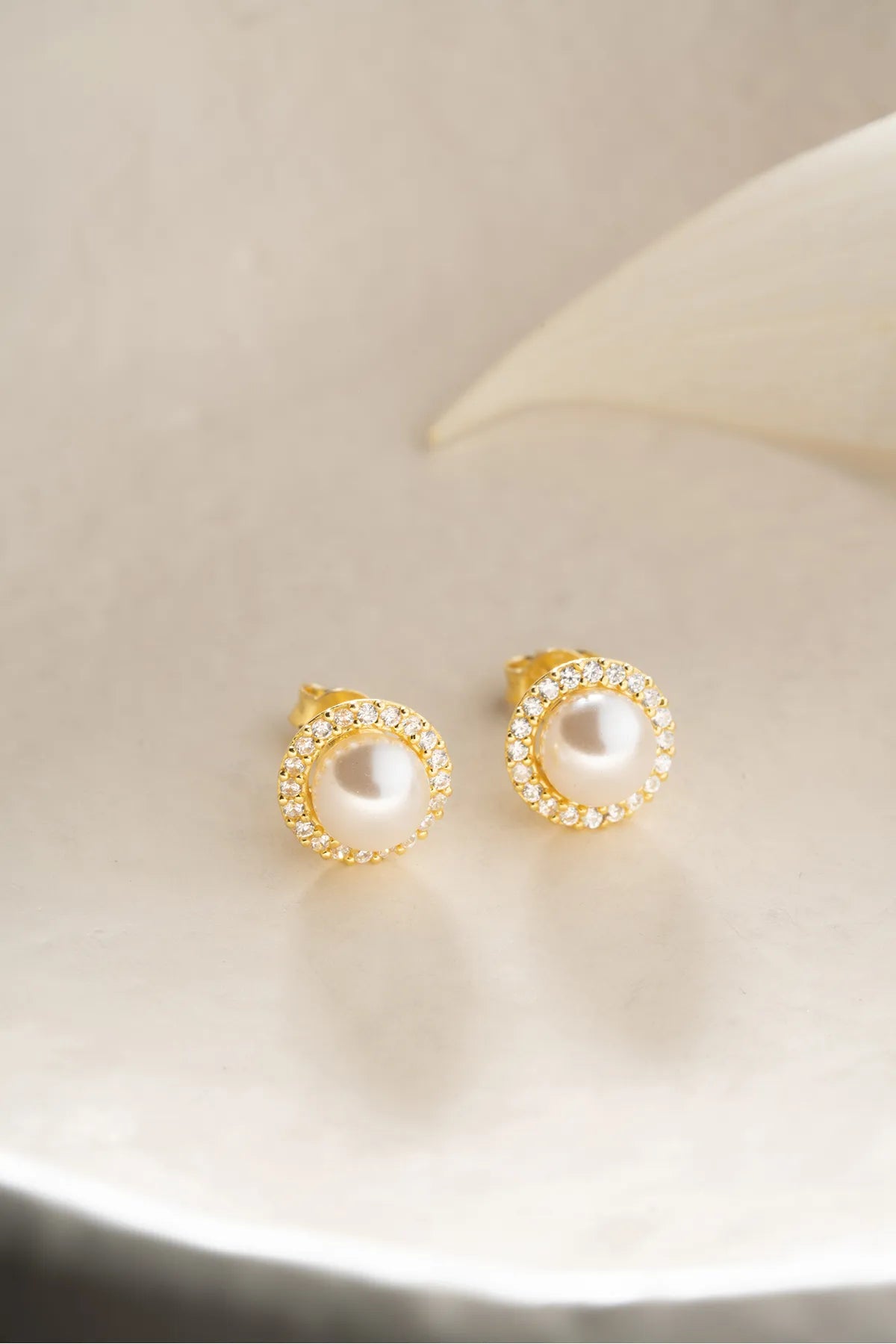 925 Sterling Zilveren Oorbellen met Parel en Zirkonia