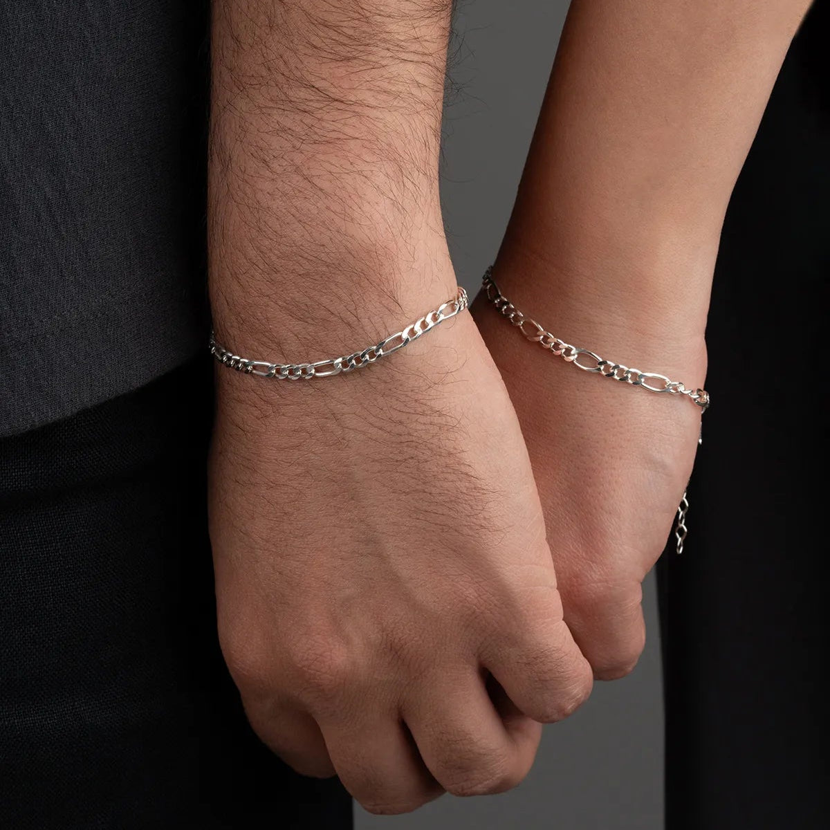 925 Sterling Zilveren Koppelarmband met Initiaal
