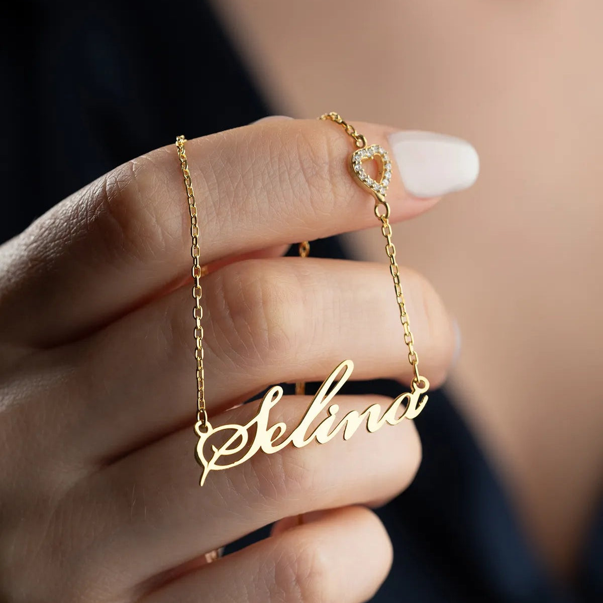 Naamketting met Hart – 925 Sterling Zilver