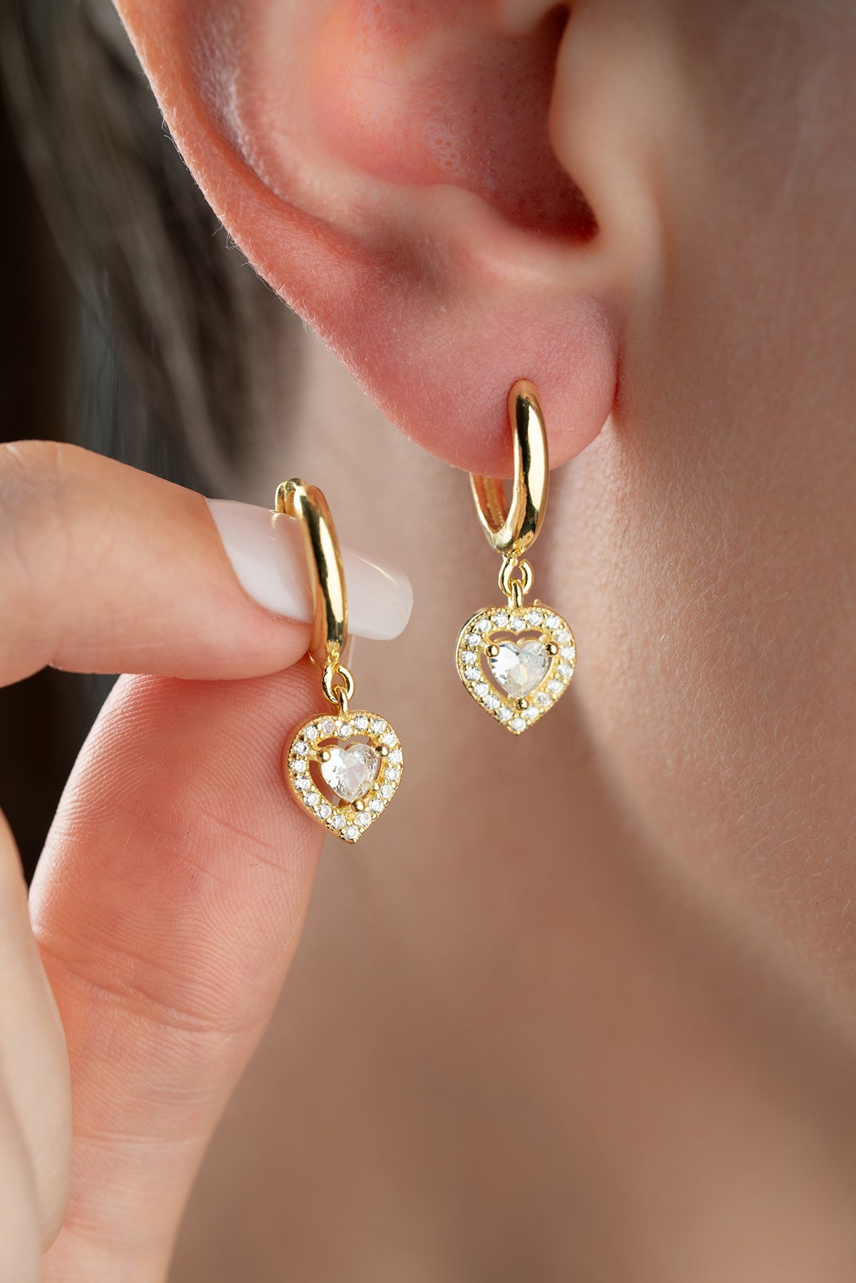 Heart Oorbellen – Hartvormige Hanger in Goud of Zilver