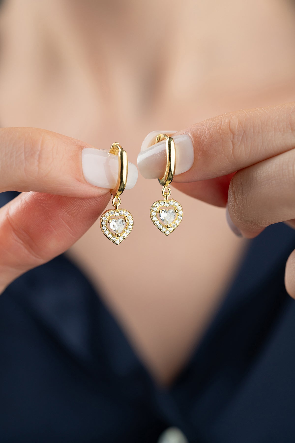 Heart Oorbellen – Hartvormige Hanger in Goud of Zilver