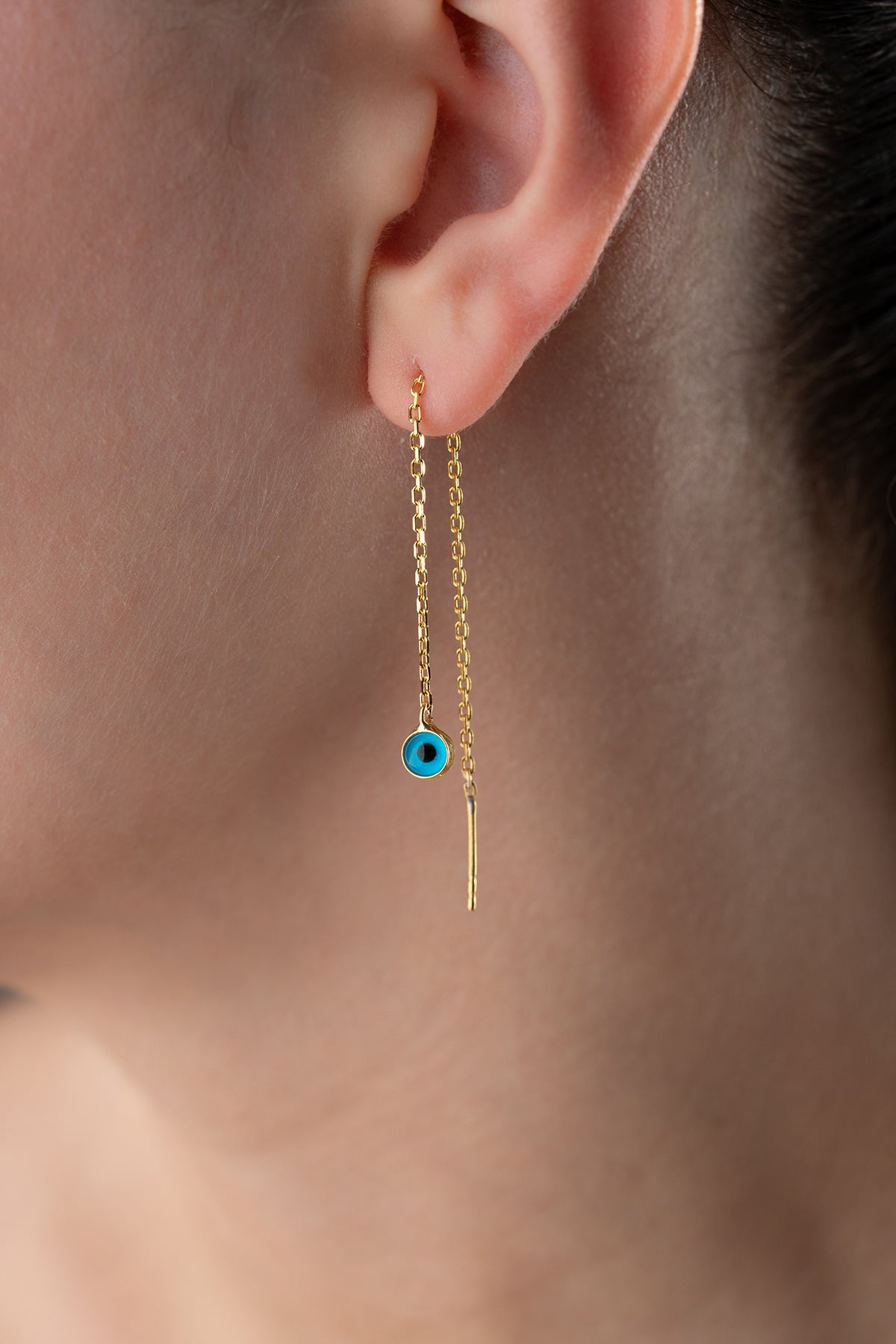 Blue Aura Oorbellen – 925 Sterling Zilver