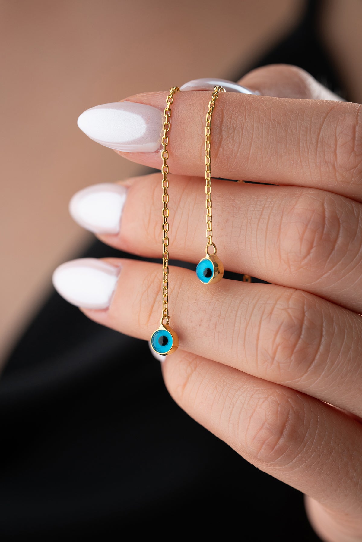 Blue Aura Oorbellen – 925 Sterling Zilver