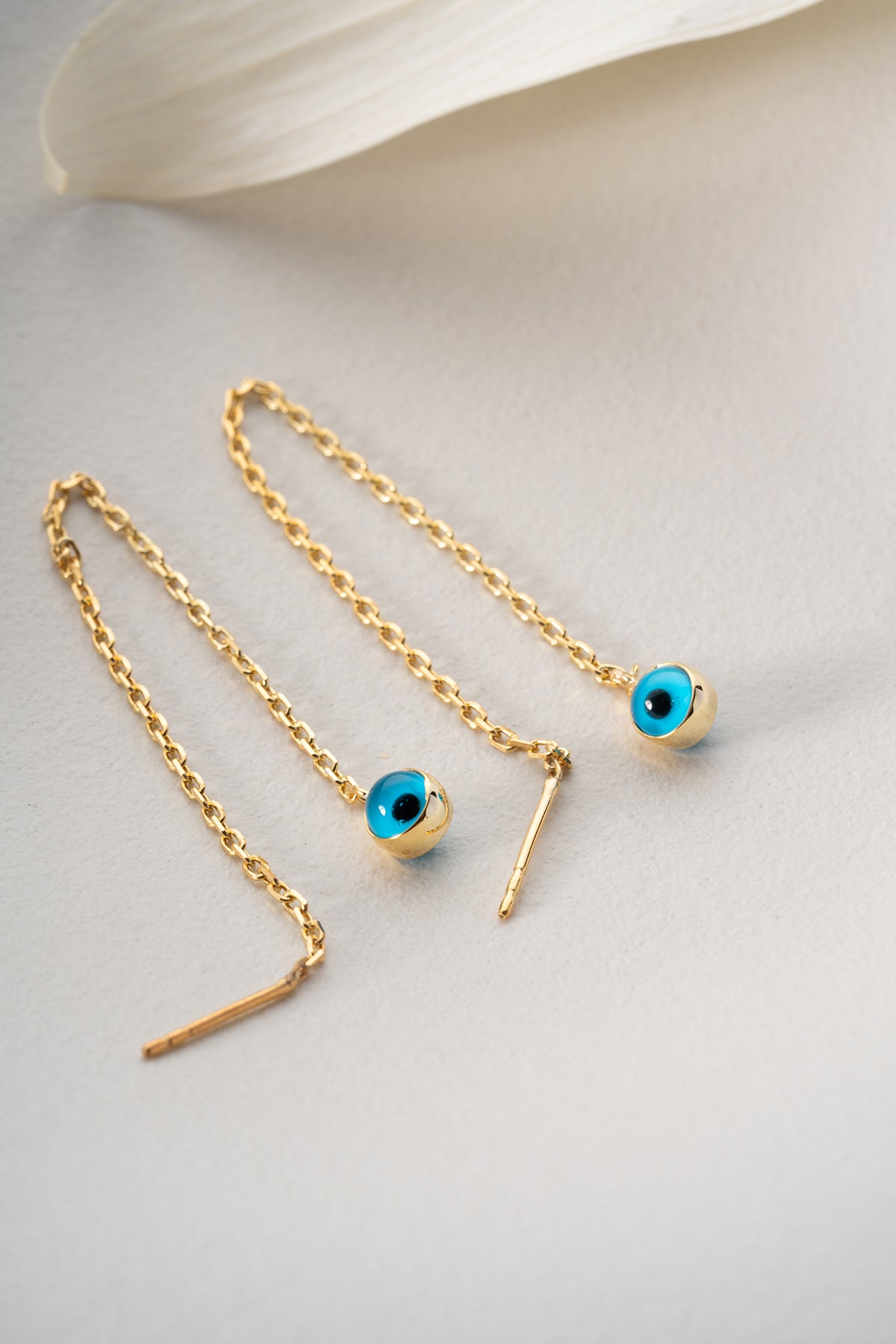 Blue Aura Oorbellen – 925 Sterling Zilver