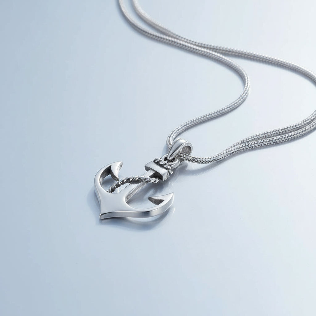 By LYDIAN Zilveren Ketting met Anker BLYDK082