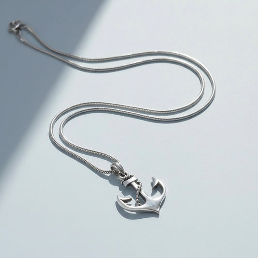 By LYDIAN Zilveren Ketting met Anker BLYDK082