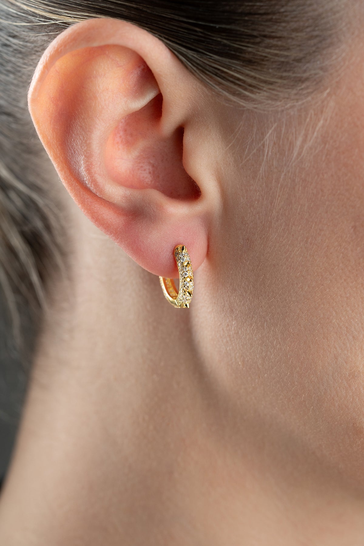 Stellar Spike Oorringen – Zirkonia Spikes op Hoops