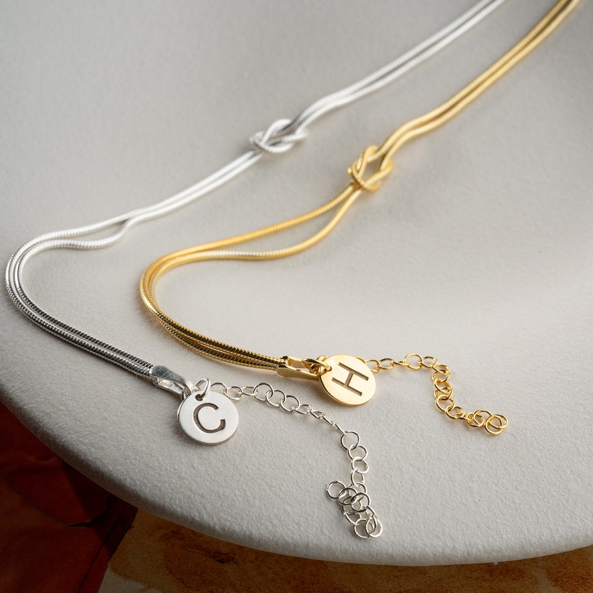925 Zilver Letter Liefdesknoop Koppel Armband