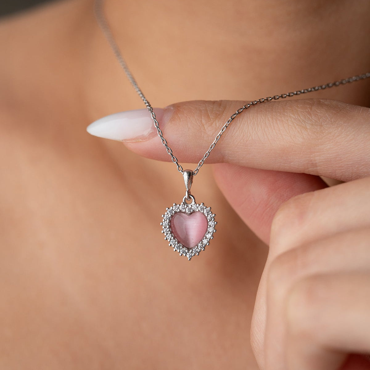 Hartvormige Liefde Ketting - 925 Zilver