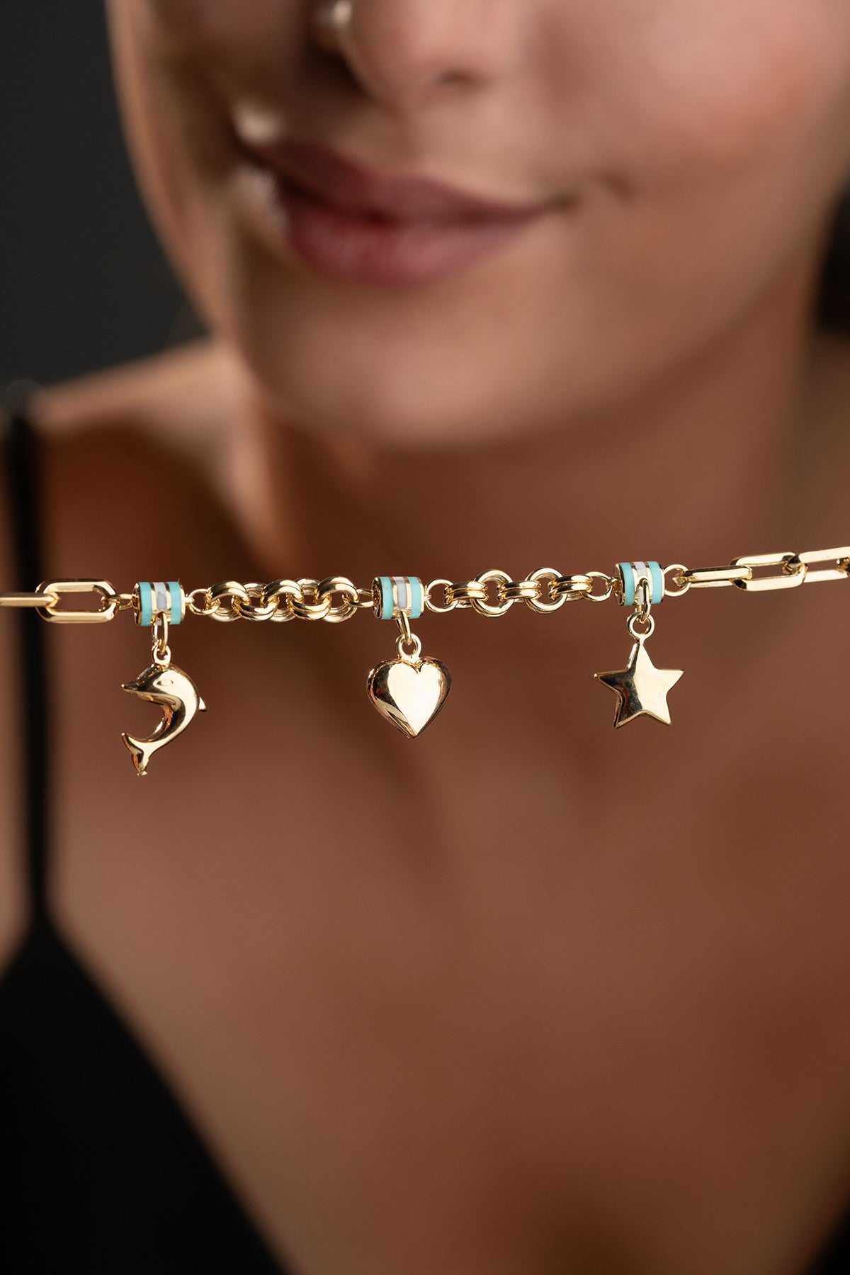 Charm Armband met Hart, Ster en Maan | 925 Zilver