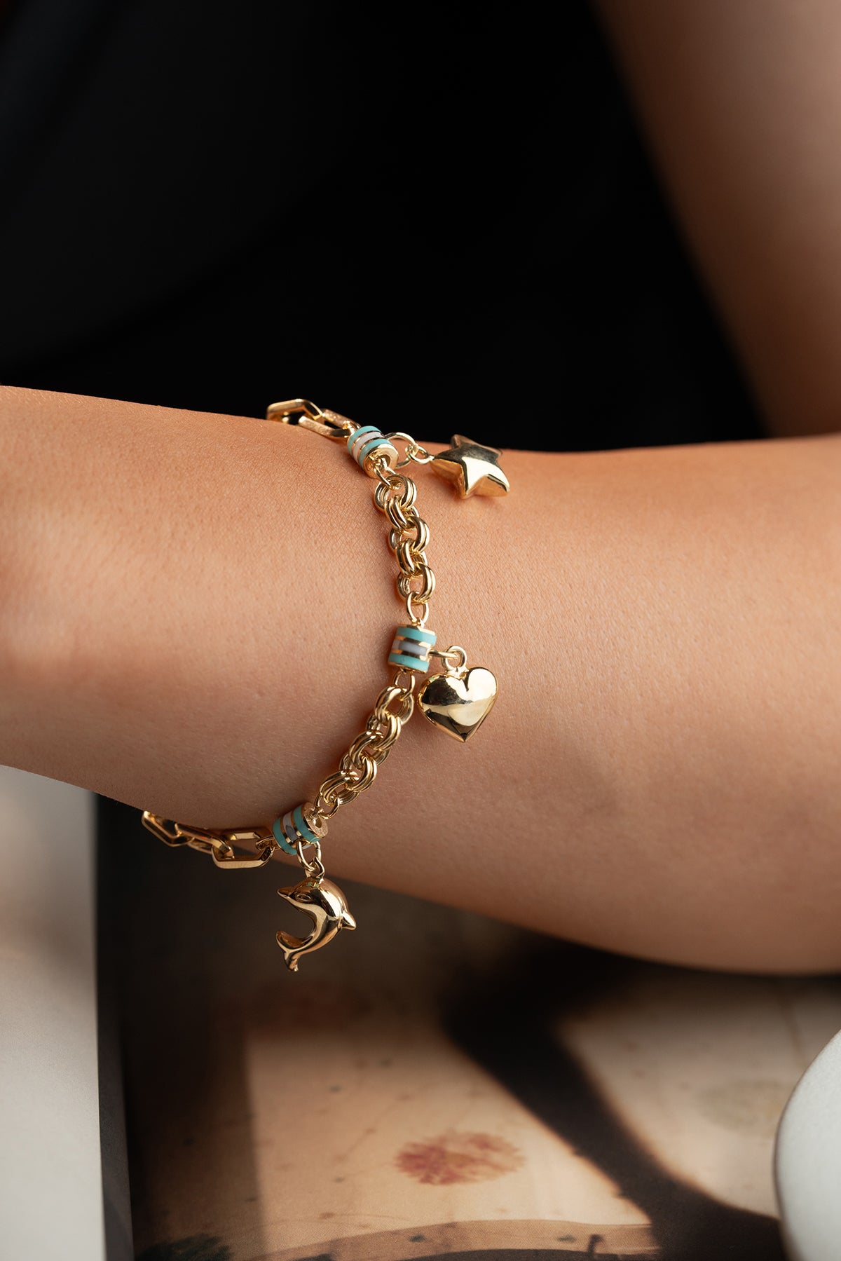 Charm Armband met Hart, Ster en Maan | 925 Zilver