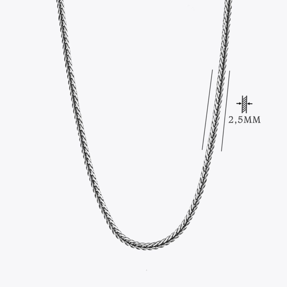 925 sterling zilver ketting & armband set 2,5 mm