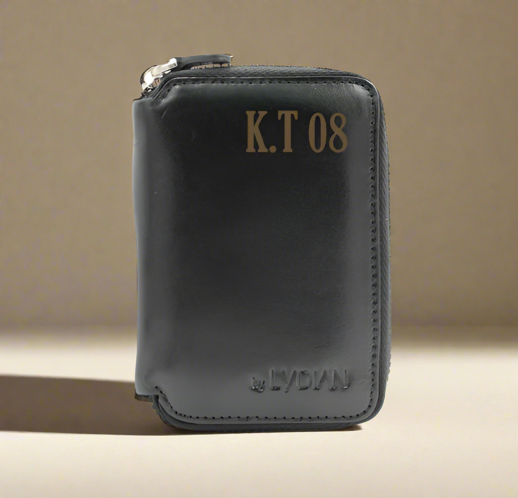 Zwarte Leren Portemonnee met Ritssluiting BLW796-S  1