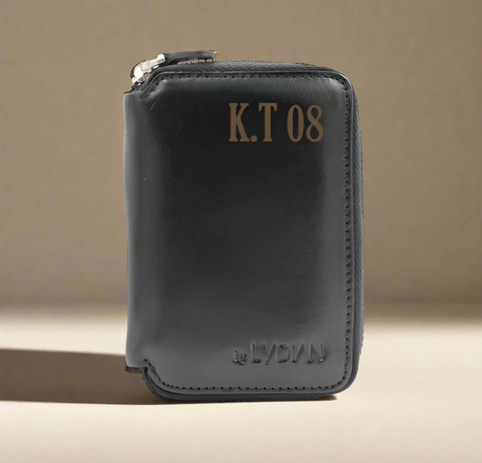 Zwarte Leren Portemonnee met Ritssluiting BLW796-S  1