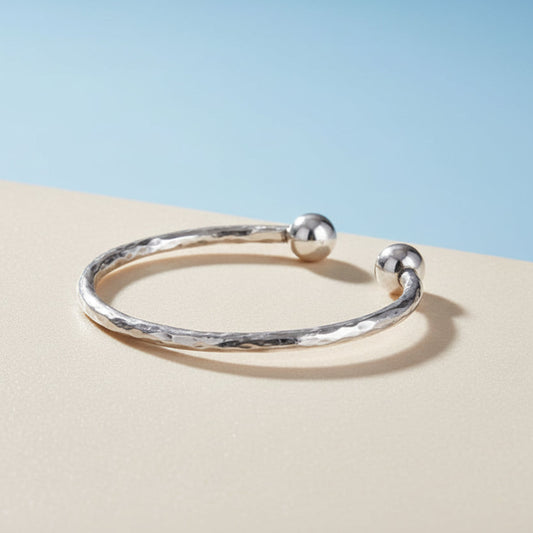Argon 925 Zilveren Heren Cuff Armband met Motief
