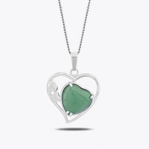 Aventurijn Hart Chain Pendant Gemstone