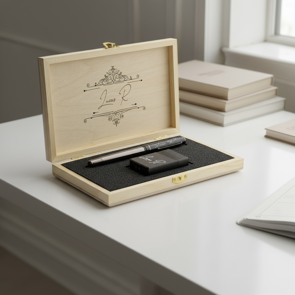 Gepersonaliseerde Rollerbalpen & Aansteker Geschenkset