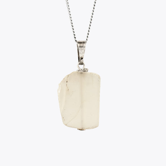 Maansteen hanger met ketting