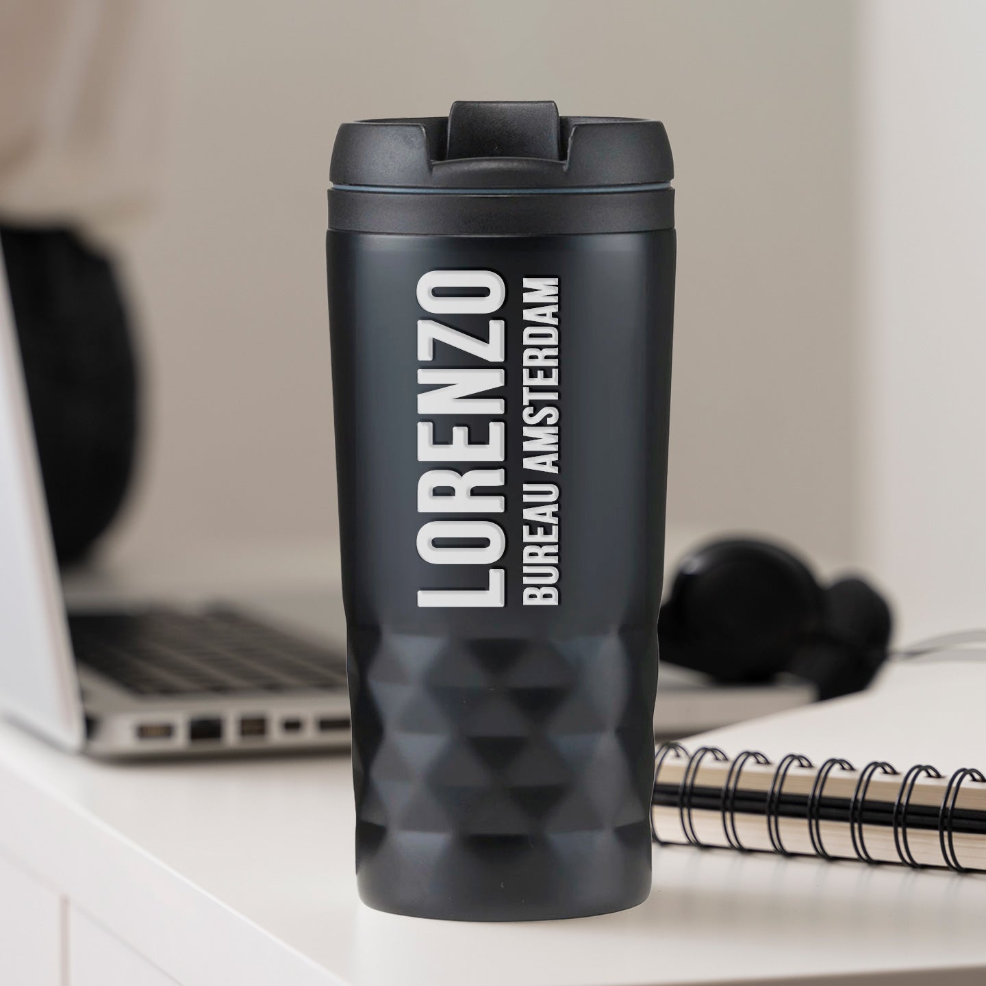 Graphic Mug thermosbeker met tekst -A