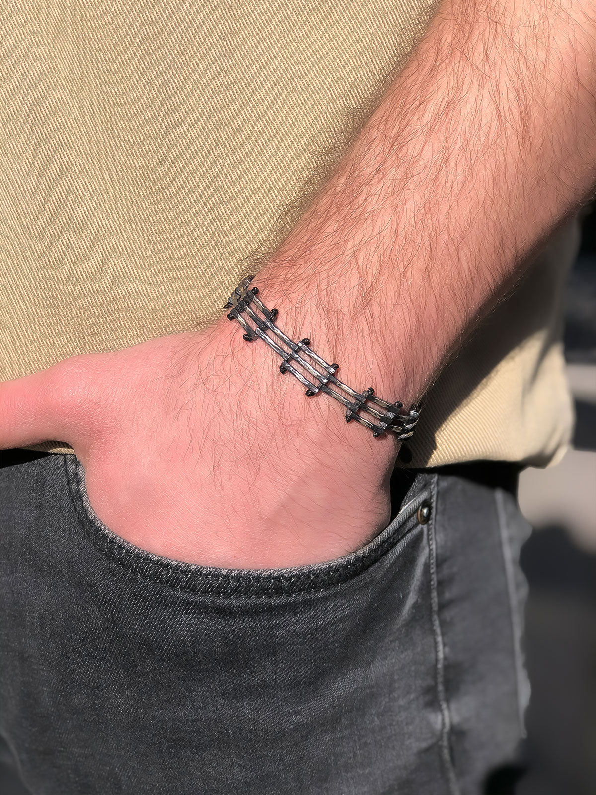 by LYDIAN Heren Armband 925s Zilveren ARLB-05