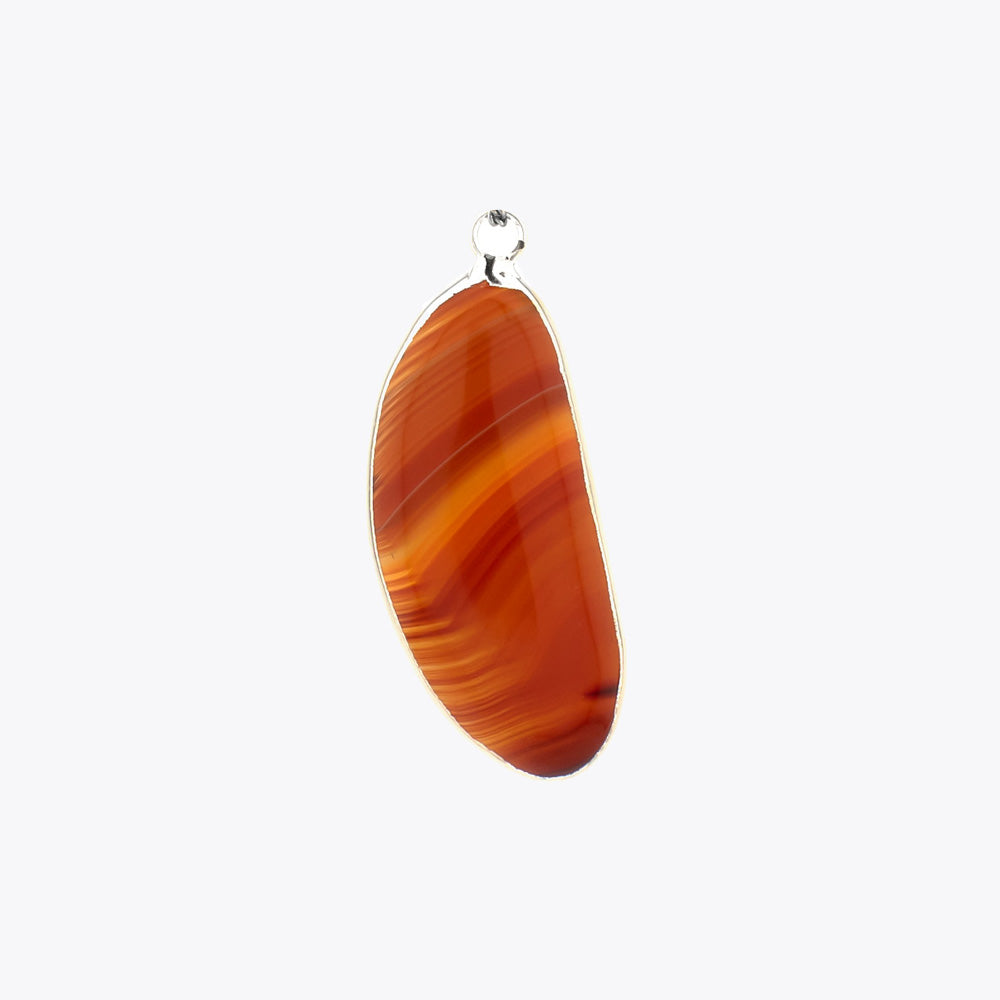 Pendant l'agate rouge avec chaîne